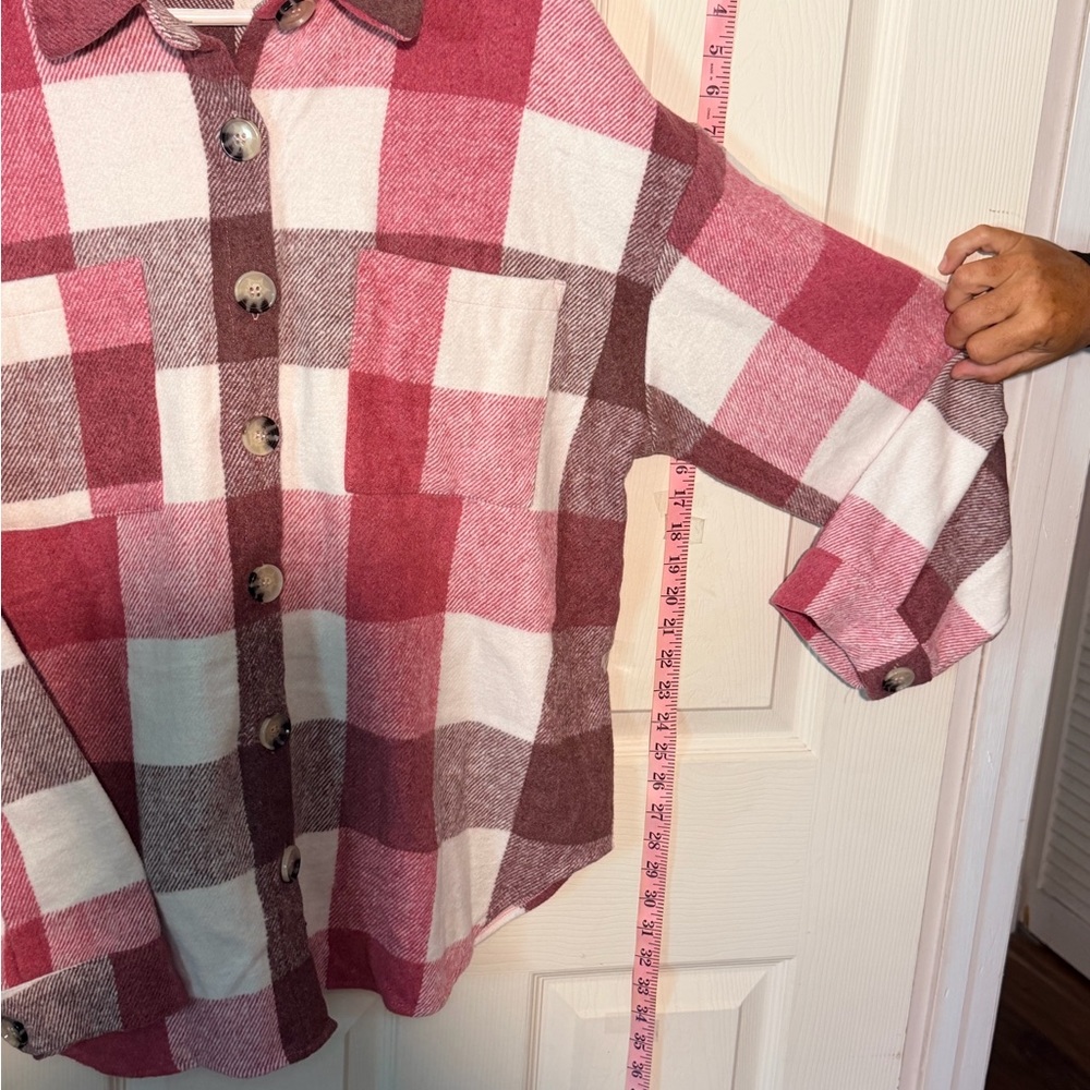 Plaid Button-Up Jacket - Picture 3 of 4